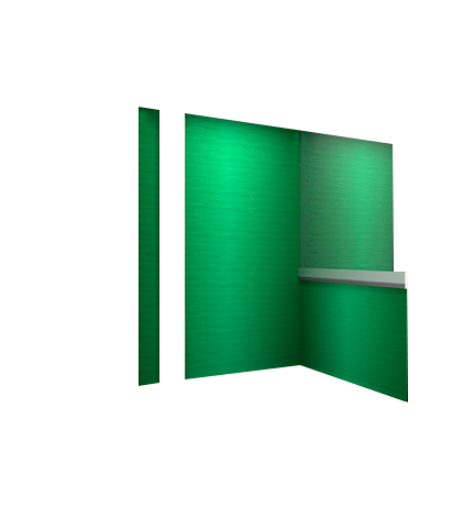 pared inox verde