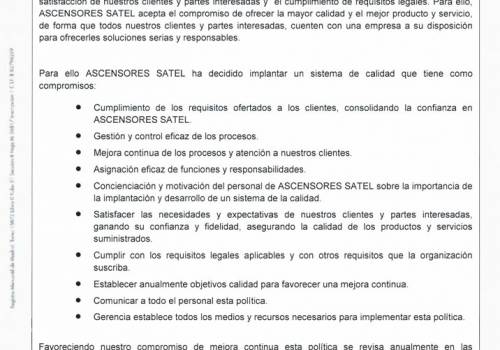 calidad política de calidad