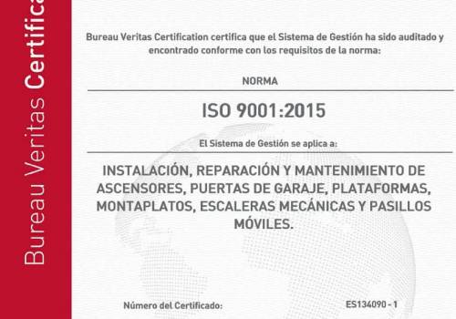 certificado iso 90001